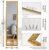 Full Length Mirror Door Mirror Full Body Dressing Mirror Wall Mounted Hanging for Dorm Home; 50&quot;x 14&quot;; Gold