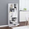 VidaXL Book Cabinet White 26.4"x9.4"x63.4" Engineered Wood
