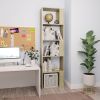 vidaXL Book Cabinet/Room Divider Sonoma Oak 17.7"x9.4"x62.6" Engineered Wood