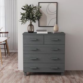 Sideboard Dark Gray 31.1"x15.7"x31.5" Solid Wood Pine