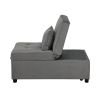 Folding Ottoman Sofa Bed Gray