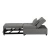 Folding Ottoman Sofa Bed Gray
