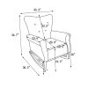 Modern Rocking Chair; Upholstered Accent Chair for Nursery; Playroom; Bedroom and Living Room; Small Contemporary Rocker; Kids Cushioned Arm Chair