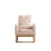 26.8"W Modern Rocking Chair for Nursery; Mid Century Accent Rocker Armchair With Side Pocket; Upholstered High Back Wooden Rocking Chair for Living Ro