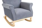 Modern Rocking Chair; Upholstered Accent Chair for Nursery; Playroom; Bedroom and Living Room; Small Contemporary Rocker; Kids Cushioned Arm Chair