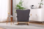 Modern Rocking Chair; Upholstered Accent Chair for Nursery; Playroom; Bedroom and Living Room; Small Contemporary Rocker; Kids Cushioned Arm Chair