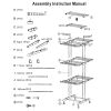 Clothes Drying Rack Rolling Collapsible Laundry Dryer Hanger Stand Rail Shelve Wardrobe Clothing Drying Racks