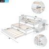 Twin Size Daybed with Double Trundle and Storage Staircase