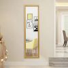 Full Length Mirror Door Mirror Full Body Dressing Mirror Wall Mounted Hanging for Dorm Home; 50&quot;x 14&quot;; Gold