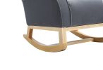 Modern Rocking Chair; Upholstered Accent Chair for Nursery; Playroom; Bedroom and Living Room; Small Contemporary Rocker; Kids Cushioned Arm Chair