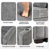65.7" Linen Upholstered Sleeper Bed ; Pull Out Sofa Bed Couch attached two throw pillows; Dual USB Charging Port and Adjustable Backrest for Living Ro
