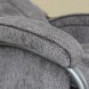 Fabric In Gray Swivel Reclining Rocking Nursery Chair & Ottoman Set