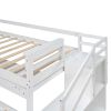 Twin Size Daybed with Double Trundle and Storage Staircase