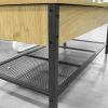 Wood Lift-Top Storage Coffee Table with Hidden Storage Compartment  for Living Room Office Reception Room