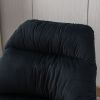 Tufted Upholstered Padded Seat Rocking Chair-Velvet Black