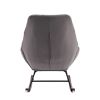 Tufted Upholstered Padded Seat Rocking Chair-Velvet Grey