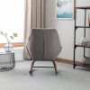 Tufted Upholstered Padded Seat Rocking Chair-Velvet Grey