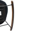 Tufted Upholstered Padded Seat Rocking Chair-Velvet Black