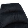 Tufted Upholstered Padded Seat Rocking Chair-Velvet Black
