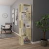 vidaXL Book Cabinet/Room Divider Sonoma Oak 17.7"x9.4"x62.6" Engineered Wood