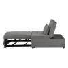 Folding Ottoman Sofa Bed Gray