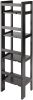 Black Winsome Wood Terry Shelving, Folding Bookcase ,Black