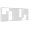 VidaXL Book Cabinet White 26.4"x9.4"x63.4" Engineered Wood