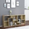 VidaXL Book Cabinet Sonoma Oak 26.4"x9.4"x63.4" Engineered Wood