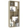 VidaXL Book Cabinet Sonoma Oak 26.4"x9.4"x63.4" Engineered Wood