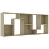 VidaXL Book Cabinet Sonoma Oak 26.4"x9.4"x63.4" Engineered Wood