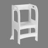 Child Standing Tower;  Step Stools for Kids;  Toddler Step Stool for Kitchen Counter;  White