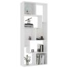 VidaXL Book Cabinet White 26.4"x9.4"x63.4" Engineered Wood