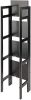 Black Winsome Wood Terry Shelving, Folding Bookcase ,Black