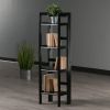 Black Winsome Wood Terry Shelving, Folding Bookcase ,Black