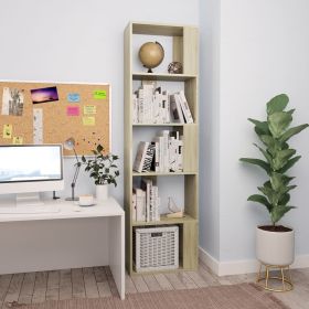 Book Cabinet/Room Divider Sonoma Oak 17.7"x9.4"x62.6" Engineered Wood