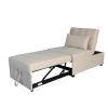 Folding Ottoman; Sofa Bed; Chair(Beige)