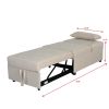 Folding Ottoman; Sofa Bed; Chair(Beige)