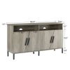 Farmhouse style TV Stand; TV station with storage and open drawers; entertainment center console table; living room media furniture.(Grey; 58''W*23.6'