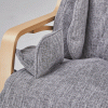 Full massage function-Air pressure-Comfortable Relax Rocking Chair; Lounge Chair Relax Chair with Cotton Fabric Cushion ; White and gray