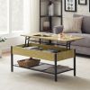 Wood Lift-Top Storage Coffee Table with Hidden Storage Compartment  for Living Room Office Reception Room