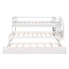 Twin Size Daybed with Double Trundle and Storage Staircase