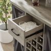 Wine cabinet (Grey; 35.41''W*13.39''D*47.44''H)
