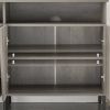 Farmhouse style TV Stand; TV station with storage and open drawers; entertainment center console table; living room media furniture.(Grey; 58''W*23.6'