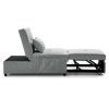 Folding Ottoman Sleeper Sofa Bed; 4 in 1 Function; Work as Ottoman; Chair ; Sofa Bed and Chaise Lounge for Small Space Living; Grey