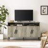Farmhouse style TV Stand; TV station with storage and open drawers; entertainment center console table; living room media furniture.(Grey; 58''W*23.6'