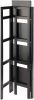 Black Winsome Wood Terry Shelving, Folding Bookcase ,Black