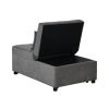 Folding Ottoman Sofa Bed Gray