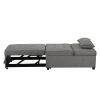 Folding Ottoman Sofa Bed Gray