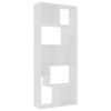 VidaXL Book Cabinet White 26.4"x9.4"x63.4" Engineered Wood
