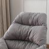 Tufted Upholstered Padded Seat Rocking Chair-Velvet Grey